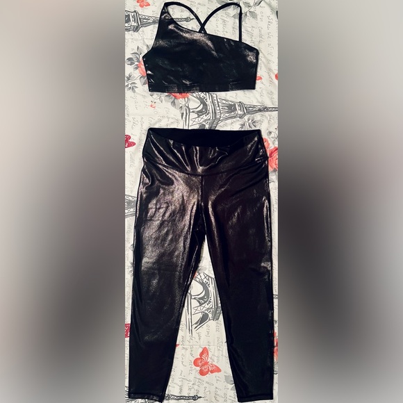 NWOT GapFit Recycled High Rise Power Shine Leggings sz Large Petite Go-Dry - Picture 6 of 15